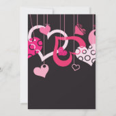 Valentijnsdag Party Invitation Flat Kaart (Achterkant)