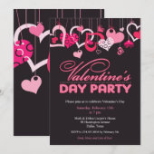 Valentijnsdag Party Invitation Flat Kaart (Voorkant / Achterkant)