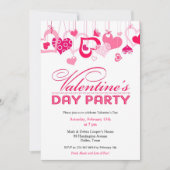 Valentijnsdag Party Invitation Flat Kaart (Voorkant)