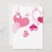 Valentijnsdag Party Invitation Flat Kaart (Achterkant)