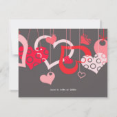 Valentijnsdag Party Invitation Flat Kaart (Achterkant)