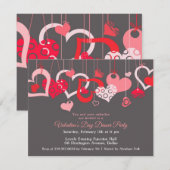 Valentijnsdag Party Invitation Flat Kaart (Voorkant / Achterkant)