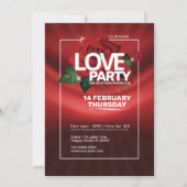 Valentijnsdag Party Invitation Flyer Kaart (Voorkant)
