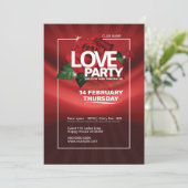 Valentijnsdag Party Invitation Flyer Kaart (Staand voorkant)