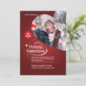 Valentijnsdag Party Invitation Flyer Kaart (Staand voorkant)