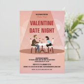 Valentijnsdag Party Invitation Flyer Kaart (Staand voorkant)