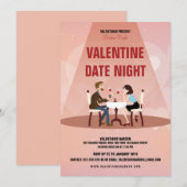Valentijnsdag Party Invitation Flyer Kaart (Voorkant / Achterkant)