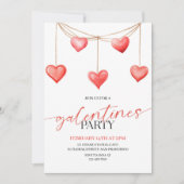 Valentijnsdag Party Invitation, Galentines Day Kaart (Voorkant)