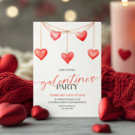 Valentijnsdag Party Invitation, Galentines Day Kaart