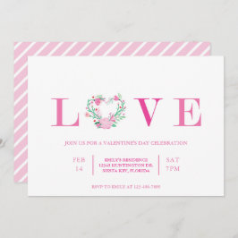 Valentijnsdag Party Invitation Love Galentine Kaart