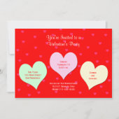 Valentijnsdag Party Invitation Rode Valentijn Kaart (Voorkant)