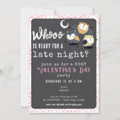 Valentijnsdag Party Late Night Owl thema Kaart (Voorkant)