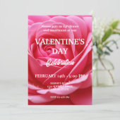 VALENTIJNSDAG PARTY MET RODE ROOS KAART (Staand voorkant)