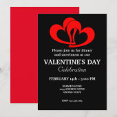 VALENTIJNSDAG PARTY MET ROOD PAAR HART KAART (Voorkant / Achterkant)