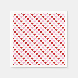 Valentijnsdag Party Rood en Roze Harten Servet