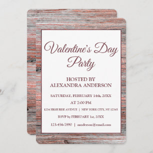 Valentijnsdag Party Roos Gold Foil & Rustige Hood Kaart