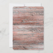 Valentijnsdag Party Roos Goudfolie & Rustiek Hout Kaart (Achterkant)