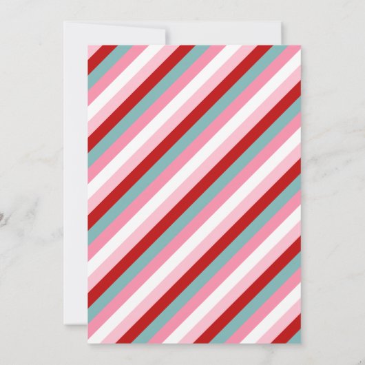 Valentijnsdag Party roze Cute Deer Kaart (Achterkant)