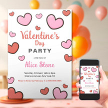 Valentijnsdag Party Roze Rode Harten
