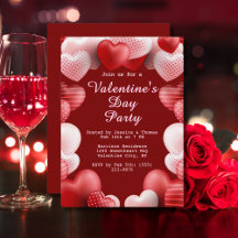Valentijnsdag Party Roze & Rode Liefde Harten