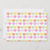 Valentijnsdag Party Snoep Conversation Heart Kaart (Achterkant)