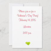 Valentijnsdag Party Waterverf Kleurrijke Harten Kaart (Achterkant)