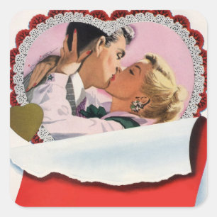 Valentijnsdag Passen getrouwd Liefde en Romance Vierkante Sticker