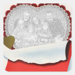 Valentijnsdag Passen getrouwd Liefde en Romance Vierkante Sticker