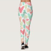 Valentijnsdag Pastel Hearts Leggings (Achterkant)