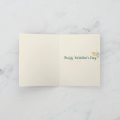 Valentijnsdag pastel modern bloemboeket kaart (Binnen)