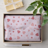 Valentijnsdag Pastel Red en roze harten Tissuepapier (Geschenk)