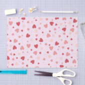 Valentijnsdag Pastel Red en roze harten Tissuepapier (Craft)