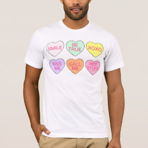 Valentijnsdag Pastel Snoep Conversation Hearts T-shirt