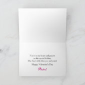 Valentijnsdag Pastor/vrouw - Grijs/Roze/Polka Dot Feestdagen Kaart (Binnen)