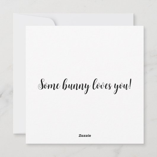 Valentijnsdag Patchwork Konijnen Feestdagenkaart (Achterkant)