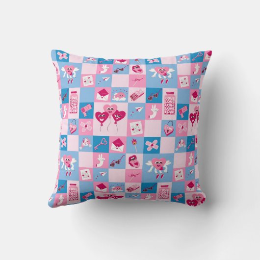 Valentijnsdag patroon kussen (Achterkant)