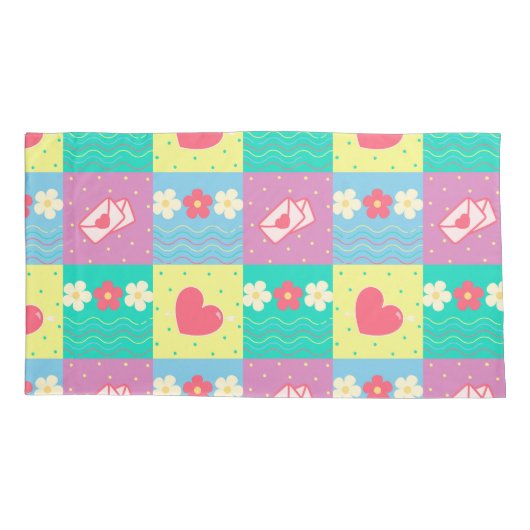 Valentijnsdag patroon kussensloop (Achterkant)