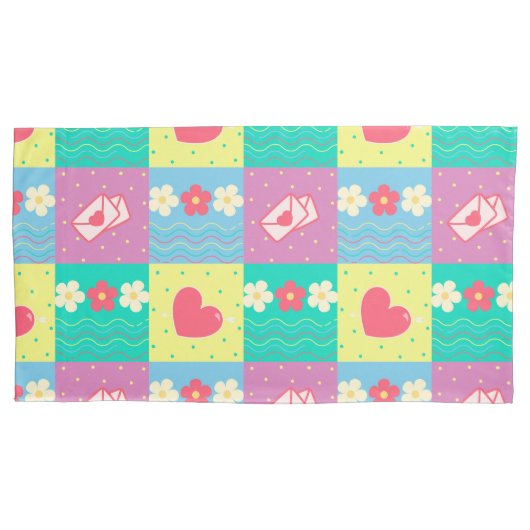 Valentijnsdag patroon kussensloop (Voorkant)