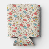 Valentijnsdag Patroon met Cupid Blikjeskoeler (Achterkant)