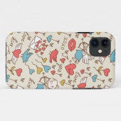 Valentijnsdag Patroon met Cupid Case-Mate iPhone Case (Achterkant (horizontaal))