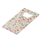 Valentijnsdag Patroon met Cupid Creditkaart Flessenopener (Achterkant Gekanteld)