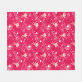 Valentijnsdag Patroon met Cupid Fleece Deken (Voorkant (Horizontaal))