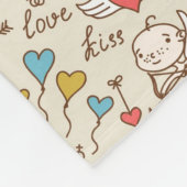 Valentijnsdag Patroon met Cupid Fleece Deken (Hoek)