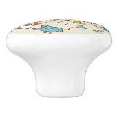 Valentijnsdag Patroon met Cupid Keramische Knop (Zijkant)