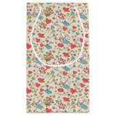 Valentijnsdag Patroon met Cupid Klein Cadeauzakje (Achterkant)