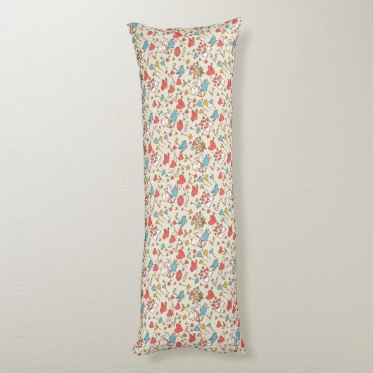 Valentijnsdag Patroon met Cupid Lichaamskussen (Achterkant (Verticaal))