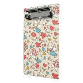Valentijnsdag Patroon met Cupid Mini Klembord (Angled2)
