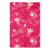 Valentijnsdag Patroon met Cupid Mini Klembord (Achterkant)