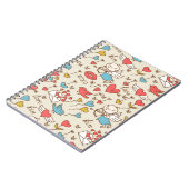 Valentijnsdag Patroon met Cupid Notitieboek (Linkerzijde)