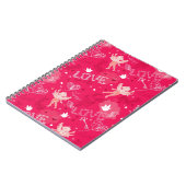 Valentijnsdag Patroon met Cupid Notitieboek (Linkerzijde)